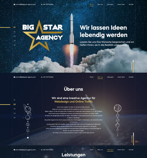 Лендинг Bigstar Agency  Сайт под ключ